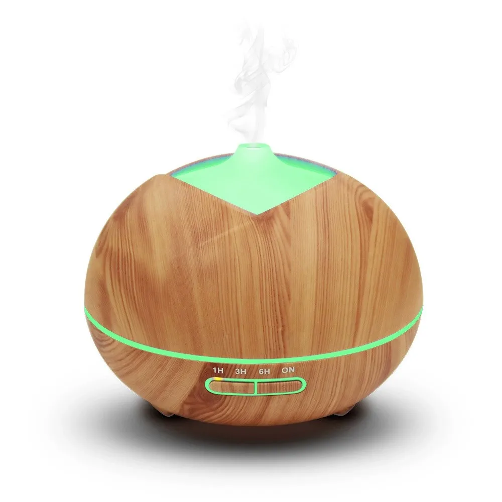 Hot Deals Defuser Home  Flavoring Air Humidifier Night Light 400Ml Ultrasonic Aromatherapy Essential Oil Aroma Diffuser Wood