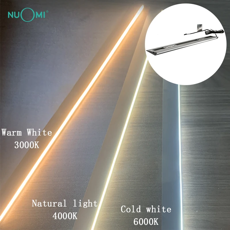 NUOMI Surface Mounted Aluminum Profile Oblique Lighting Lamp Wardrobe Lights inward glowing design Under Cabinet Led Light