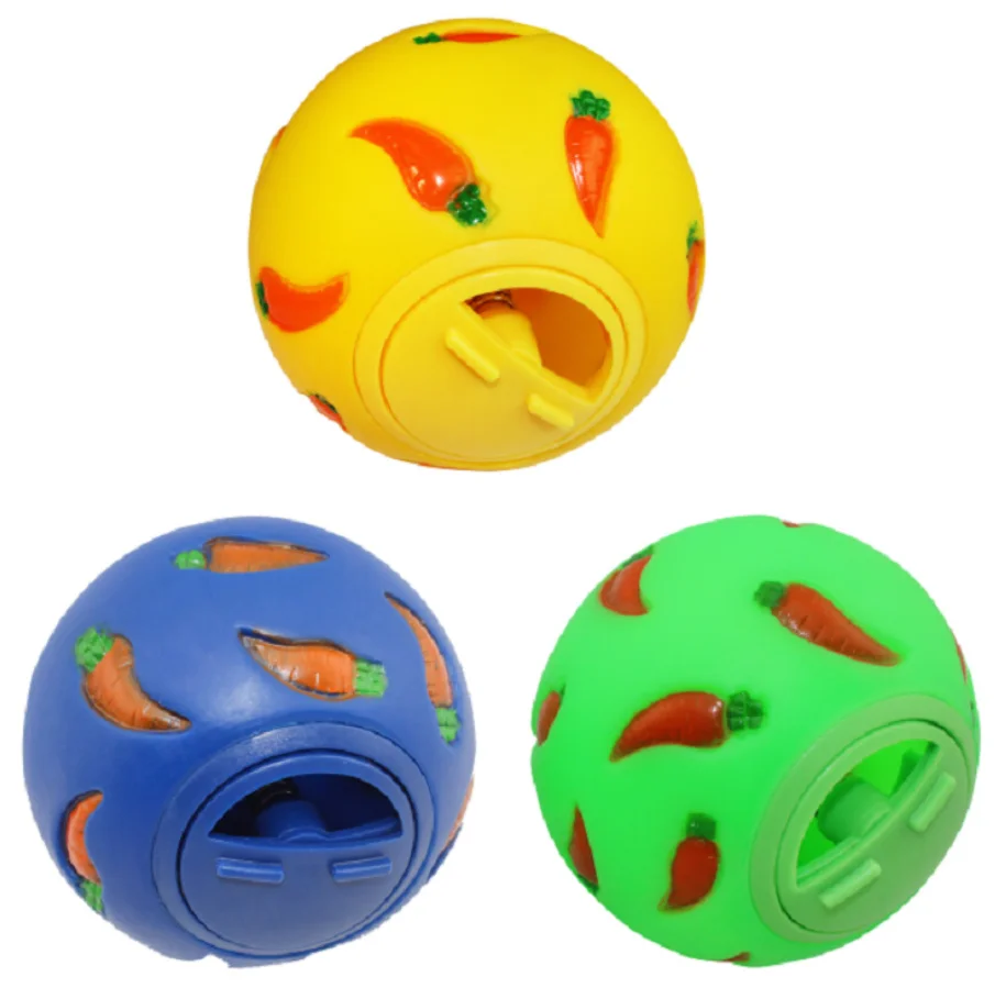 Adjustable switch Pet Slow Feeder Toy Interactive Treat Ball Cat Toys Food Dispenser  Chew Toy for small animals