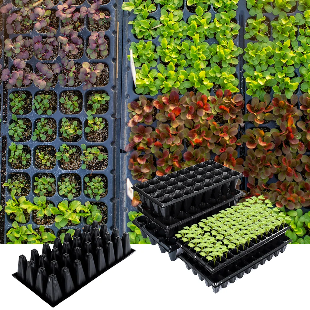Convenient plastic seed sprout grow germination seedling tray for vegetables nursery