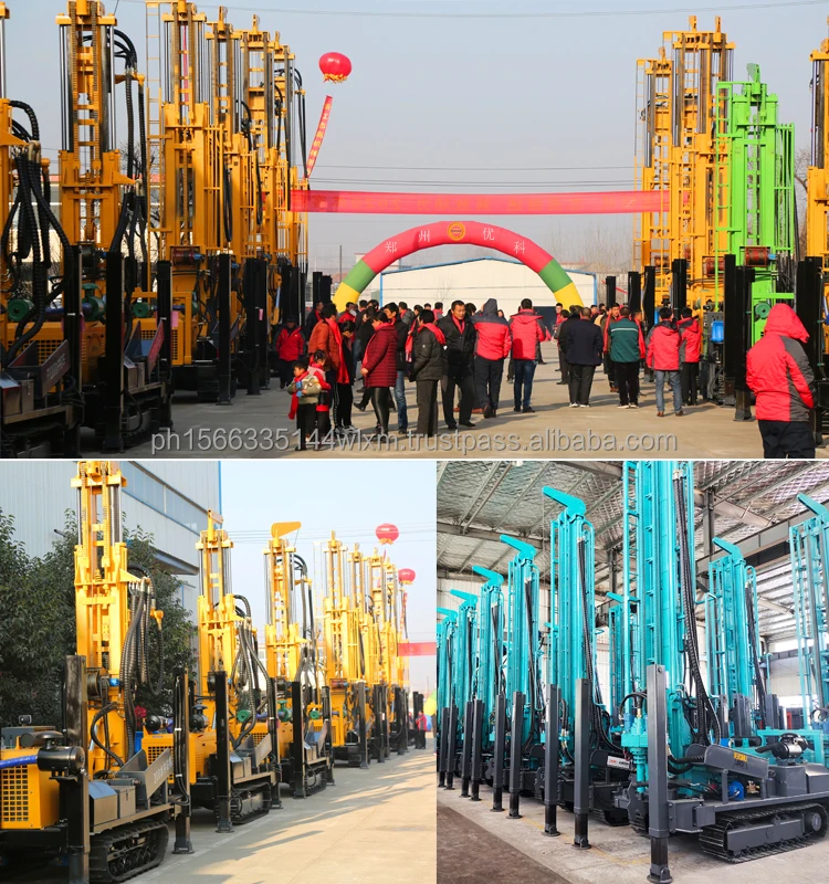 280m Crawler Well Drilling Water Drilling Machine with Air Compressor Water Drill Rig