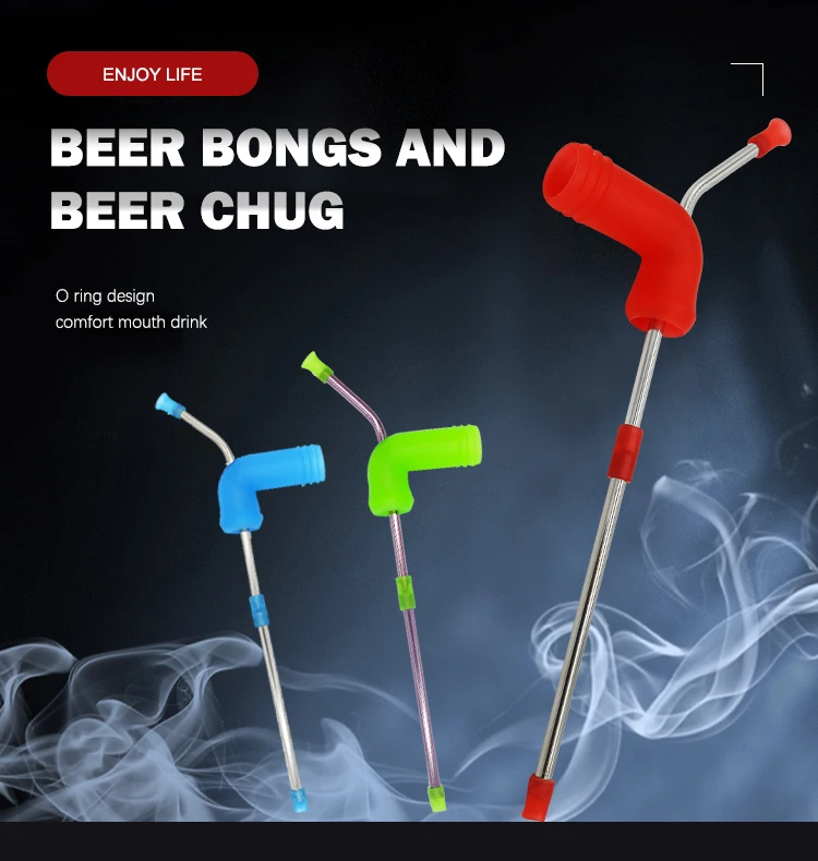 Bottled Glass with Clean Brush Beer Snorkel  Customizable Logo Packaging Suitable for Parties Talk Show Clubs