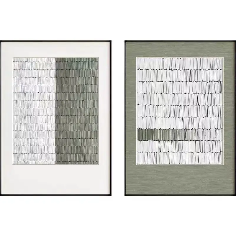 Contemporary Wholesale Inspirational Wall Art Hangings Decor Green Modern Abstract Art With Frame Of Modern Wall Art Decoration