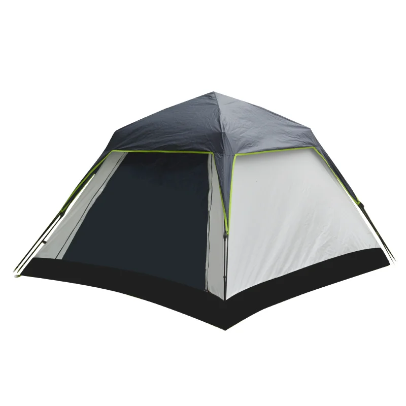 Outdoor camping 4 person custom house waterproof sun sheleter tent factory wholesale polyester taffeta camping tent