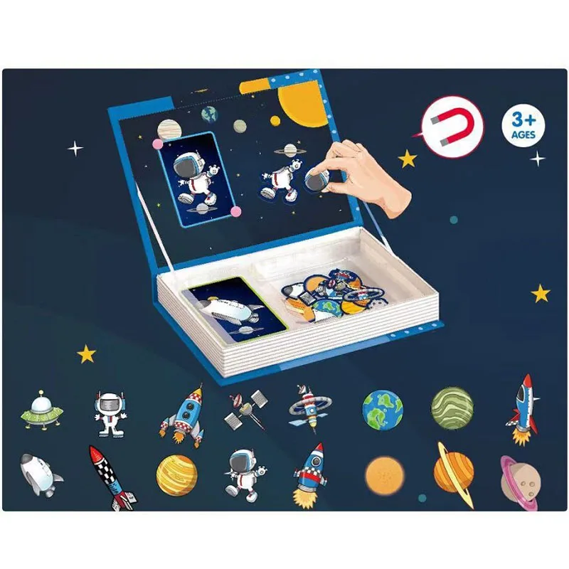 New Arrival Solar System Planet Space Science Magnet Puzzle Educational Toys