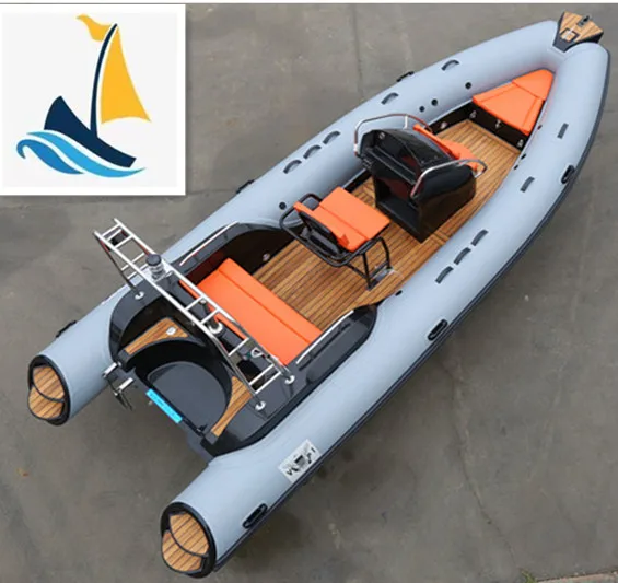 19 Feet RIB 580 fiberglass rigid inflatable boat sailing boat fishing vessel 5.8 m fiberglass rib boat