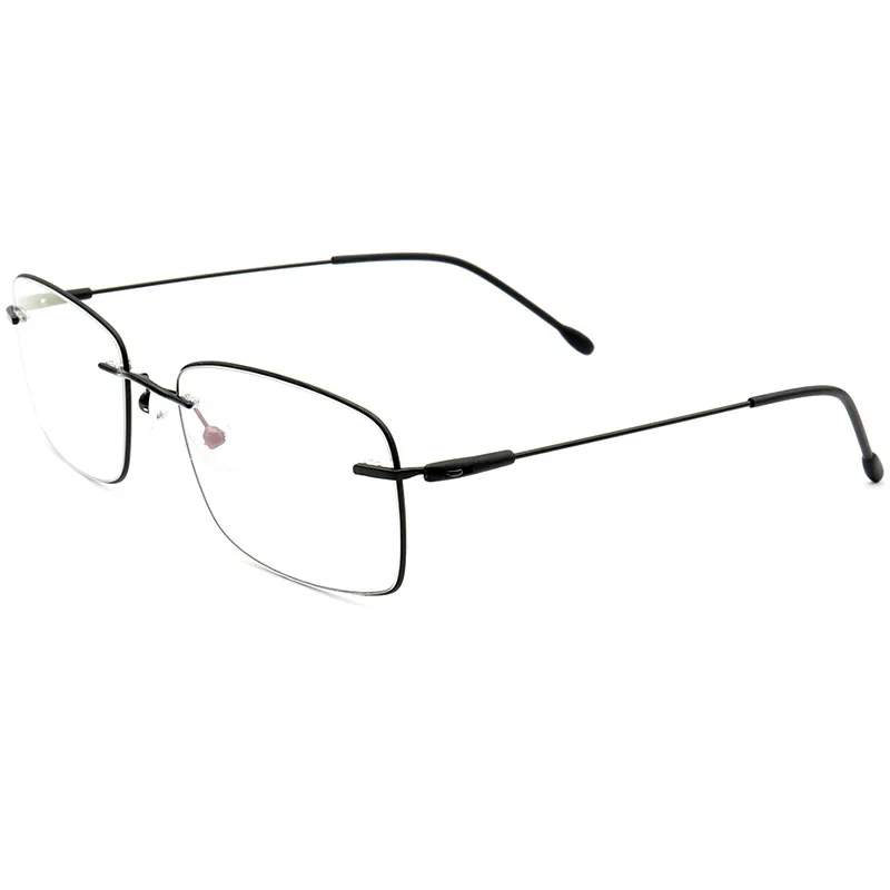 Best Grade Rimless Titanium 1.61 Blue Cut RX Lens Prescription Glasses Optical Frames Myopia Prescription Eyeglasses Glasses