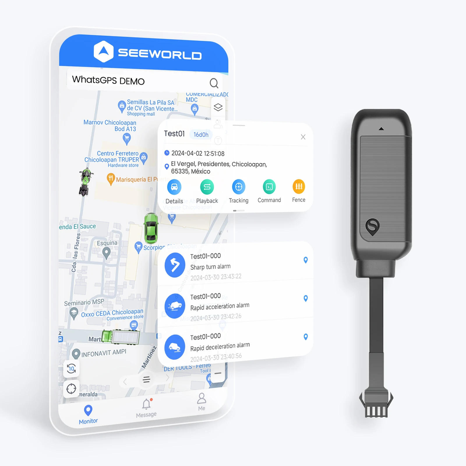 SEEWORLD R16 Multiple Vehicle Geo-fence Gps Tracking Device For Car Anti-theft No Monthly Fee