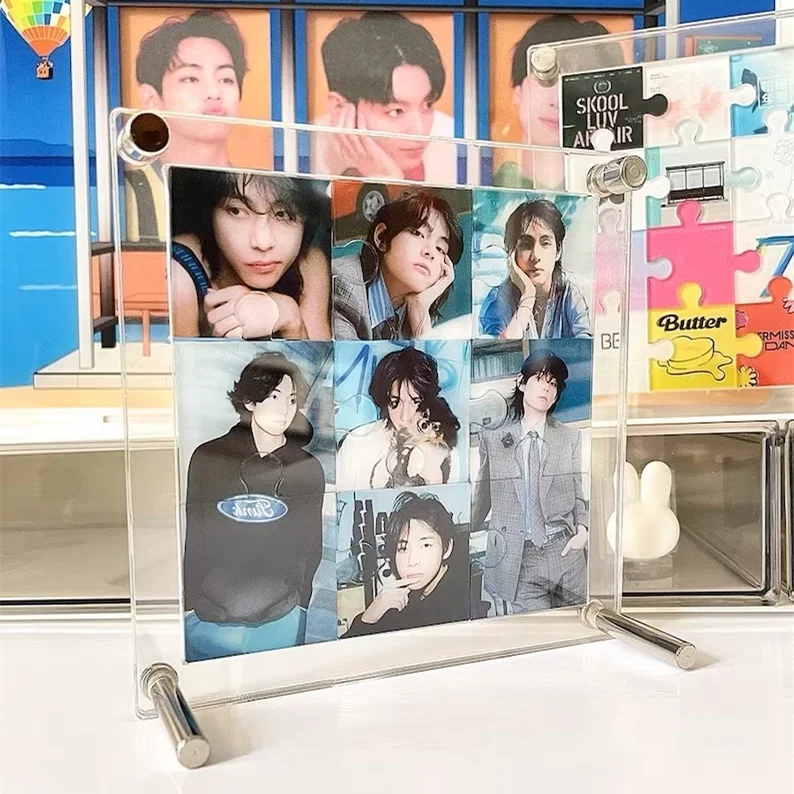 Customized Acrylic Photo Album Kpop Anime Acrylic Puzzle V Puzzle Photo Frame Desk Decor Jungkook  Puzzle Photo Frame Desk Decor