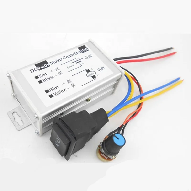 10A DC Speed Controller 9-60V Reversible PWM Forward Reverse Motor Control Switch