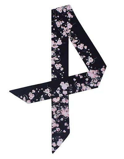 Custom 100% Twill SatinScarf Scrunchies for Women Handbag Hand Ribbon Hair Ribbon