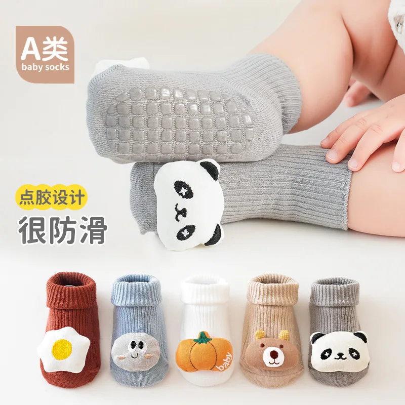 Baby Socks Girls Clothes Boys Slipper Newborn Accessories Anti Slip Bow Lion Cute Kids Toddlers Children Gift Infant Stuff Toy
