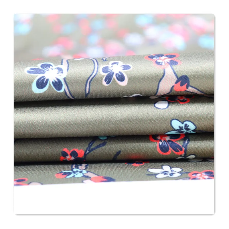 Hot sales 50D polyester satin chifon fabric printed chiffon for sleep wear