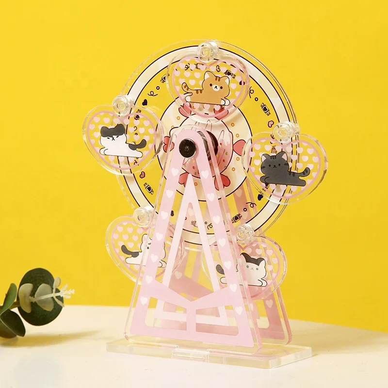 Free Custom Laser Cut Acrylic Standee Ferris Wheel Anime Figure Plastic Stand Wholesale Spinning Stand Display