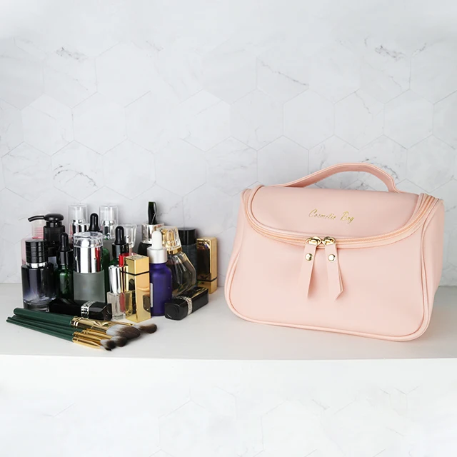 Custom Pink Makeup Bag Cosmetic Storage Organizer Toiletries Bag Travel Bag