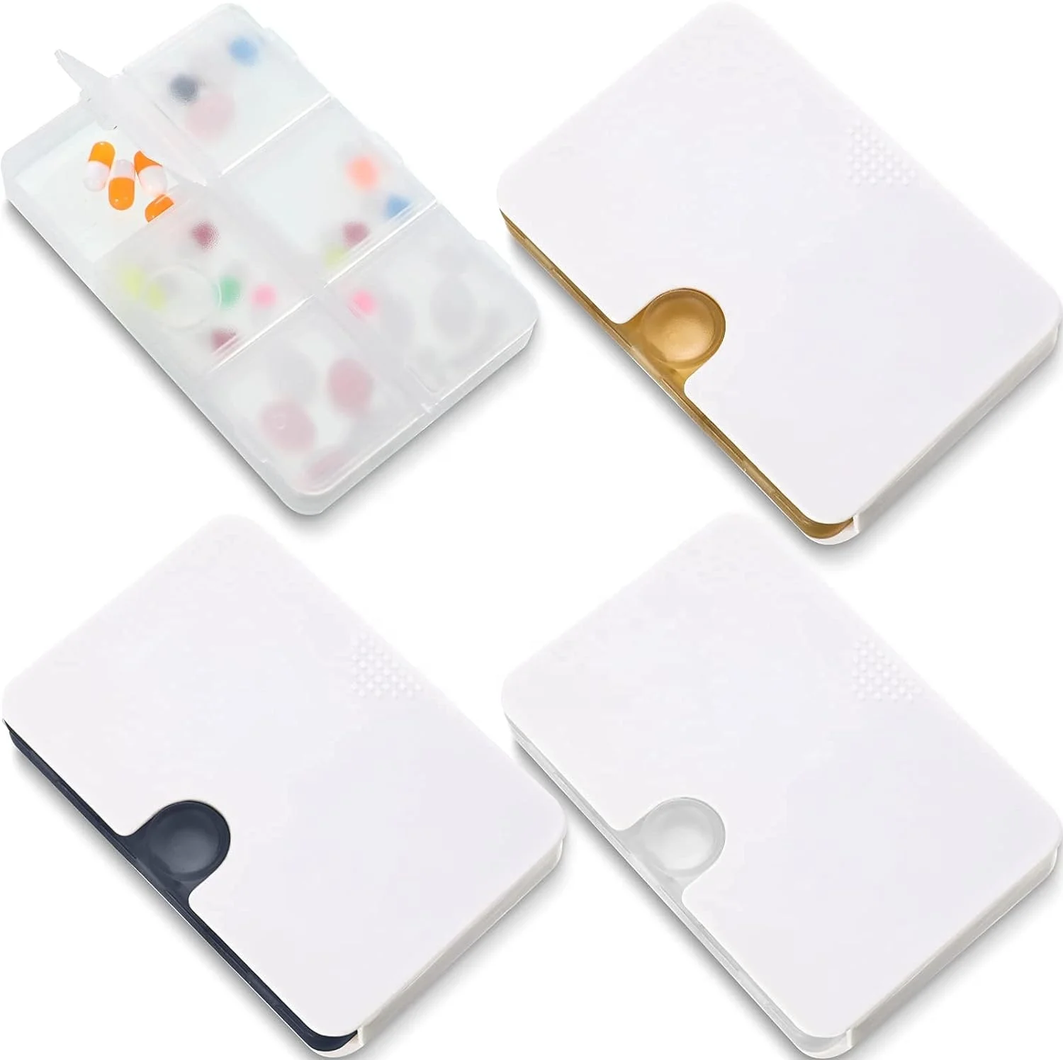 6 Compartments Travel Pill Case Pill Organizer Drawer Type Portable Medicine Pill Box for Dosage Medicine Vitamins Cod Liver Oil