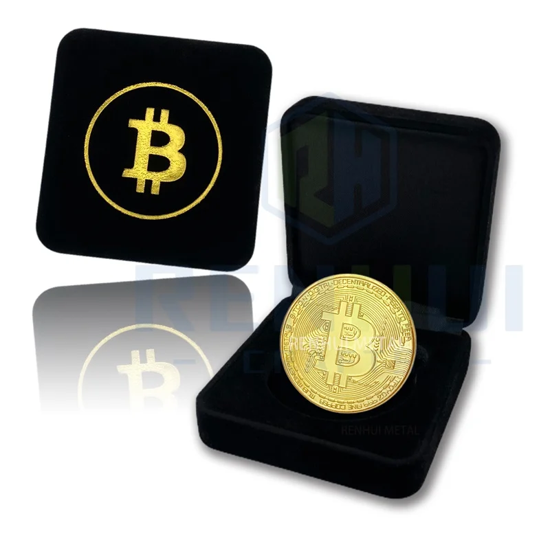 Пользовательский Биткоин Btc эфириум Eth Кардано Ada Золотое серебряное покрытие сувенирная Биткоин монета