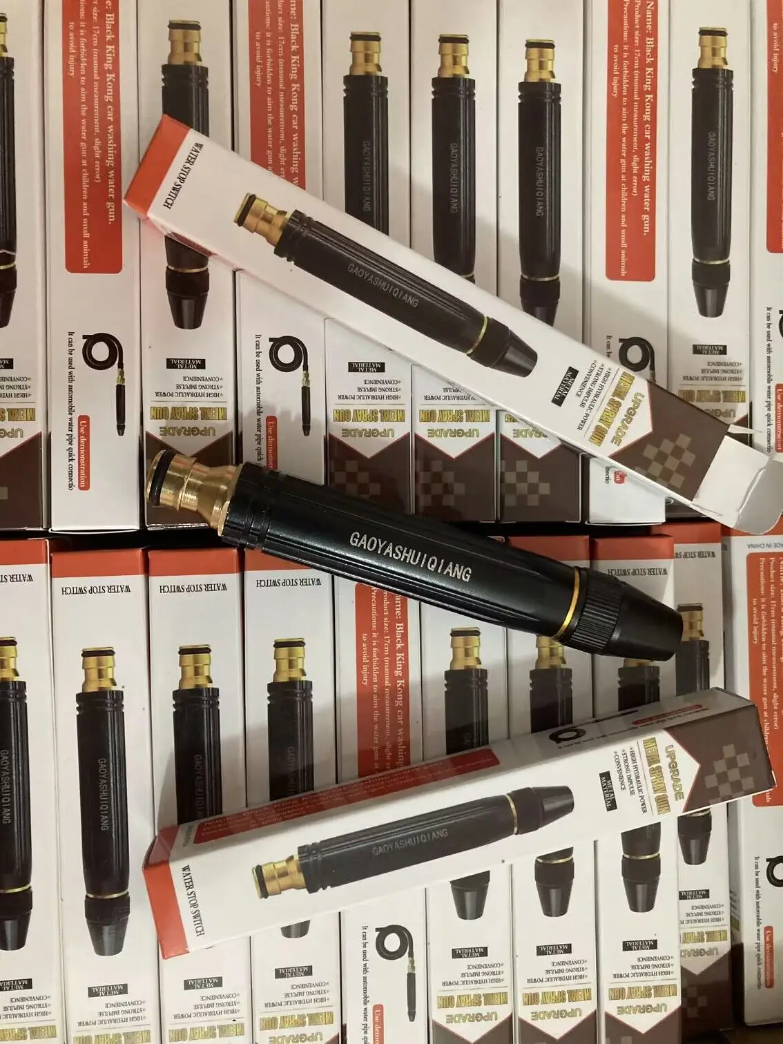 Car Wash High Pressure Water Gun Straight Nozzle Alloy Garden Hose Nozzle Car Home Cleaning Wash Spray