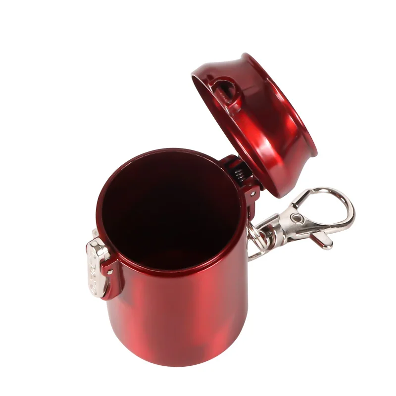 Futeng Mini Outdoor Ashtray Metal Cans Ashtray Custom Wholesale Pocket Portable Cigarettes Ashtray Keychain Smoking Accessories