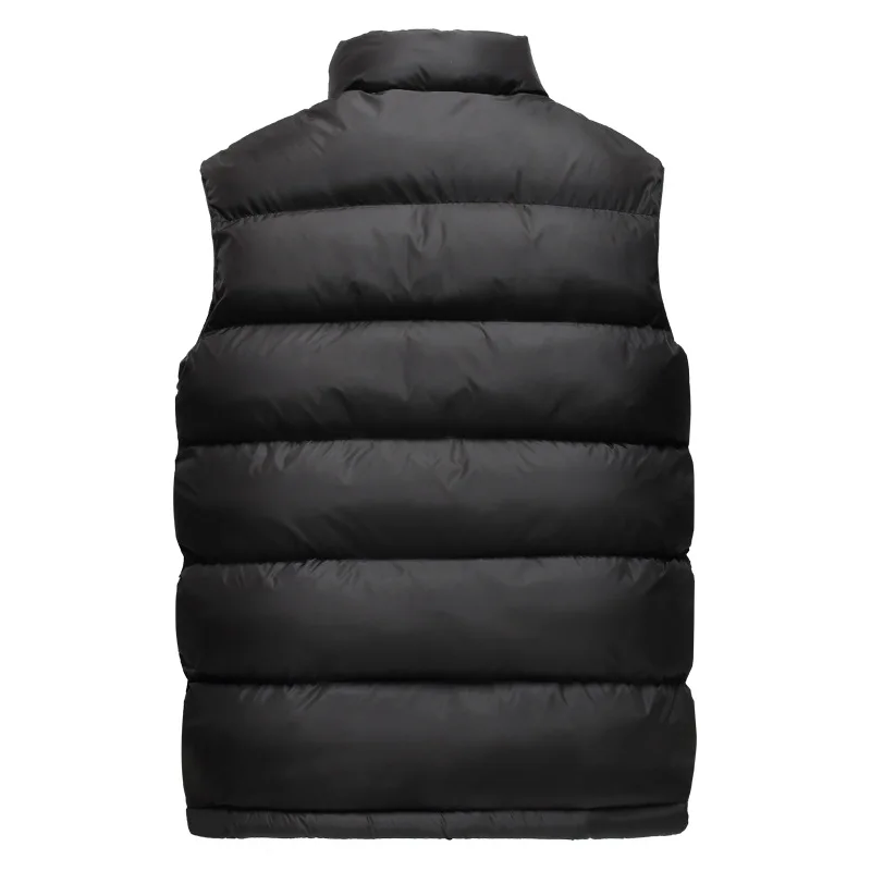 New Design Waterproof Puffy Stand Collar Waistcoat Black Basket Red Three Color Custom Logo Wholesale Vests Men