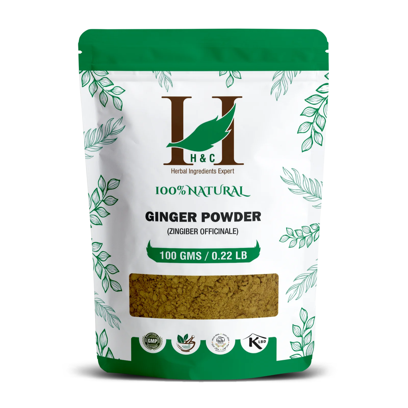 H&C Ginger Powder (Zingiber officinale) - 100g Pack