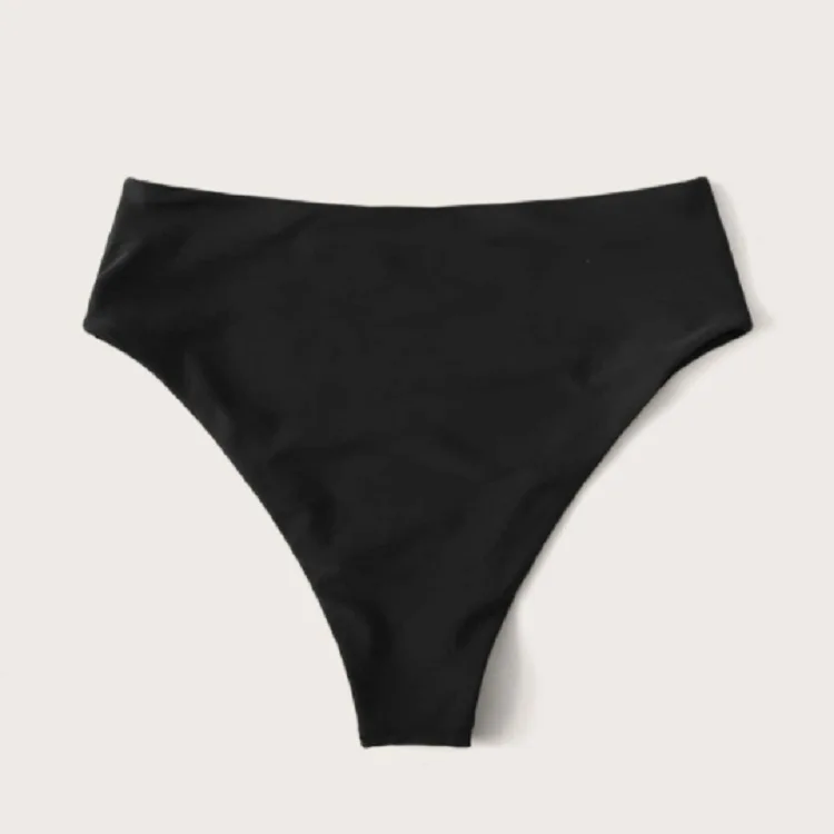 Wholesale custom triangle bikinis summer black swimming trunks bottoms women swimwear sexy thong bikini