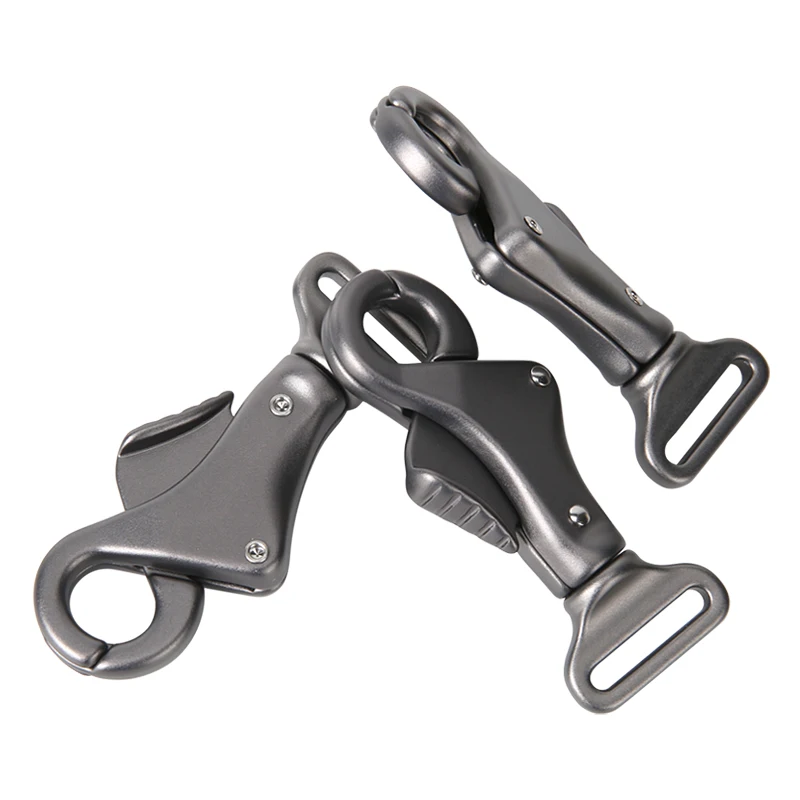 Champion High quality Aluminum alloy pet leash hook rotating metal swivel webbing hook  4kN dog leash quick release buckle one h