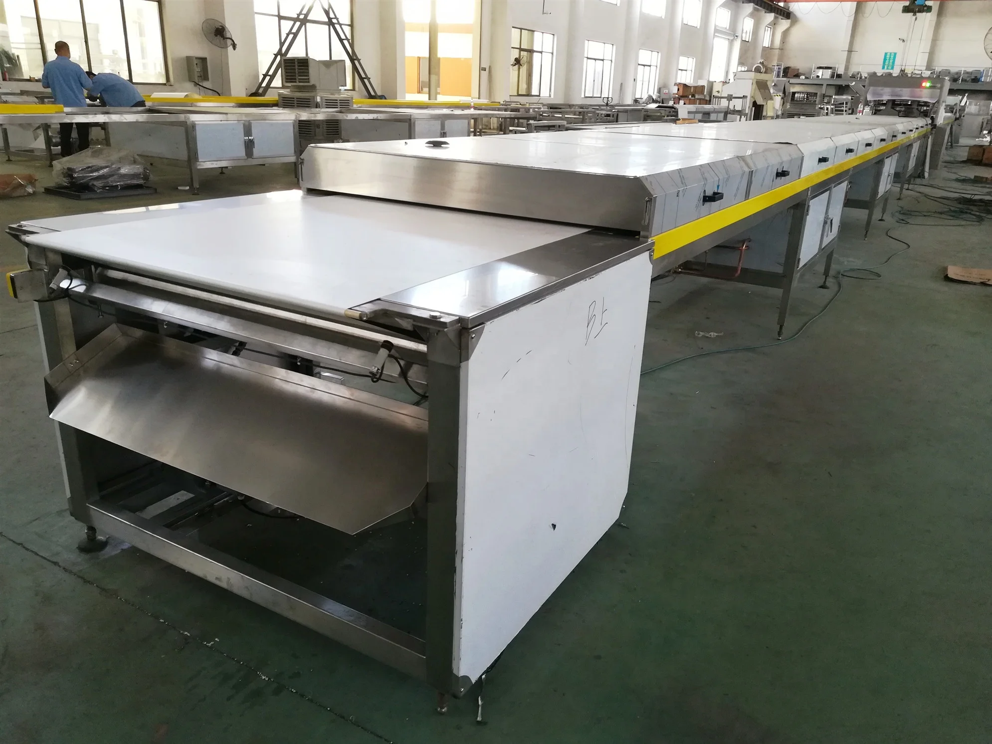 SJP900 PLC Chocolate Enrobing machine/chocolate coating machine