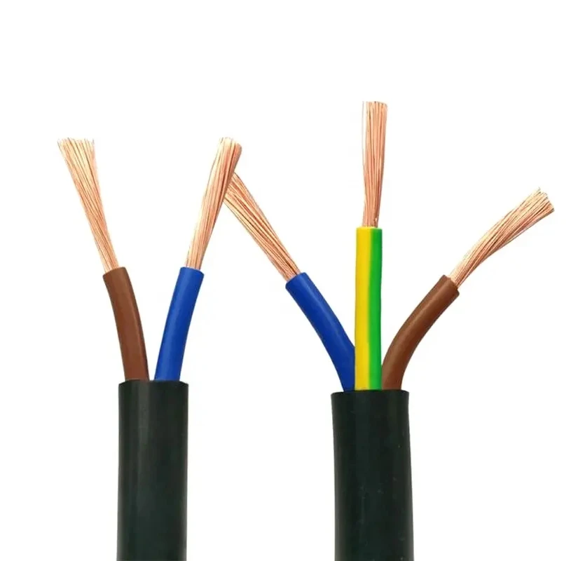 Eco-friendly High-Temperature Low Smoke PVC Insulation RVV/BV/BVV/RV Cable 60227 IEC 52 Solid Conductor RVV Wire H05VV F 3G
