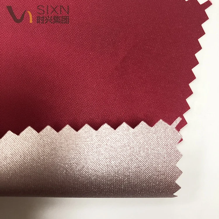 190T  Polyester Taffeta Ready To Ship Waterproof PU Silver Coated 800mm Pink Color Umbrella Fabric