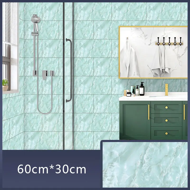 Bathroom Decor 3D Marble Tile Self Adhesive PVC Wall Sticker Peel And Stick Wall Tiles