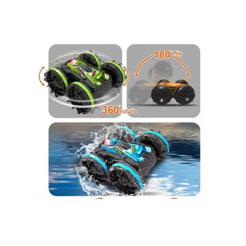 2022 new rc cars amphibious stunt car 360 degree rotating waterproof racing toy rc car adult