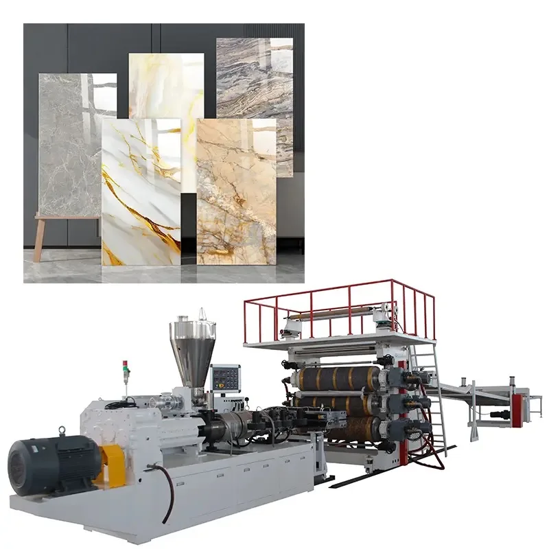 in door decoration UV plate Pvc marble sheet board UV sheet extruder making machine
