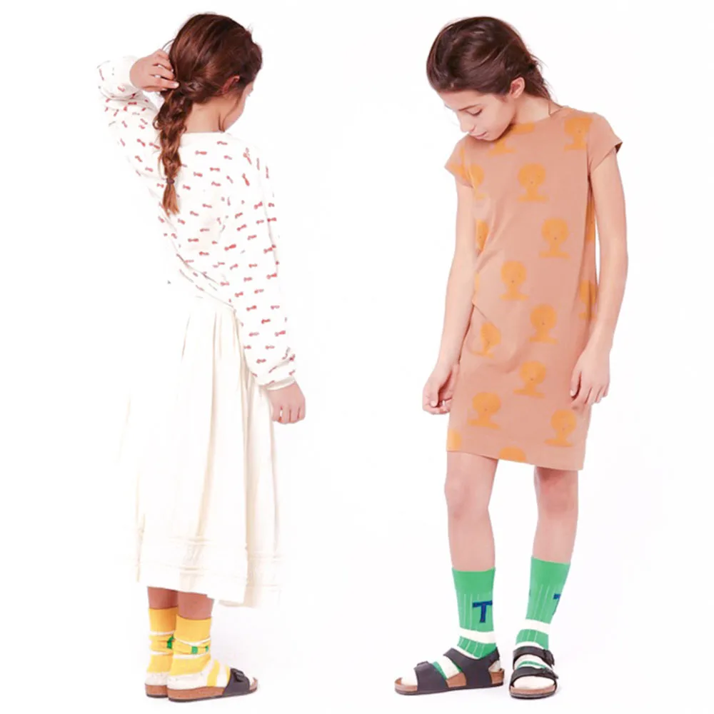 
Gym Fashion Letter Stripe Kids Girl American Style Cotton Custom Sport Socks 