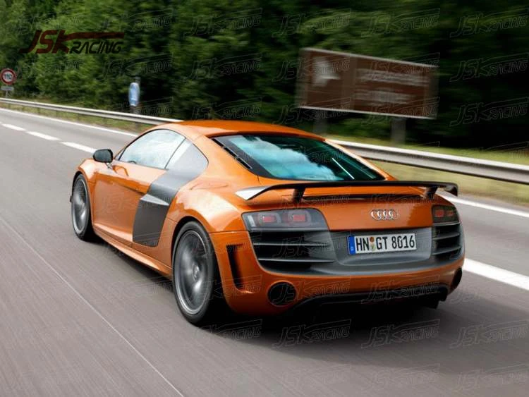 GT STYLE CARBON FIBER REAR BUMPER CANARDS FOR AUDI R8 V8 V10 2008-2015