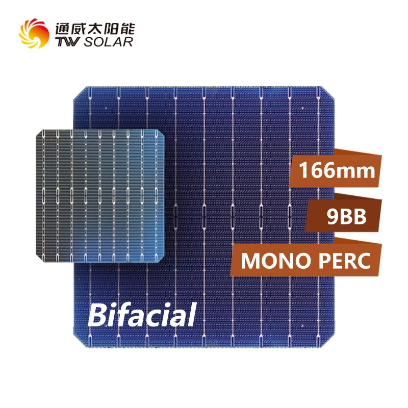 Tongwei Солнечная 21.5% до 22.9% 5 Вт 89 6 28 Mono Perc 166 мм 9bb билицевая солнечная