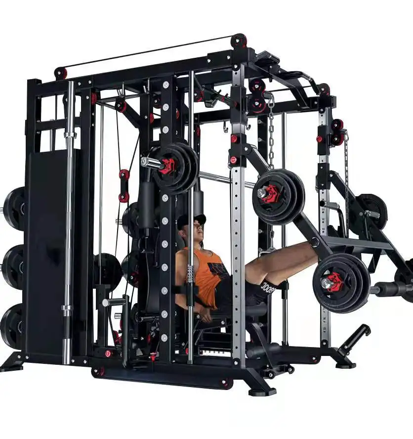 
multifunction integatrd trainer comprehensive squat gantry smith training machine 180kg weight stack 