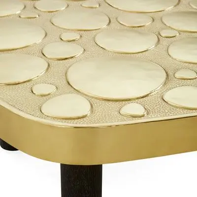 Журнальный столик Jonathan Adler современный роскошный золотой Латунный черный деревянный центральный стол американская мебель для