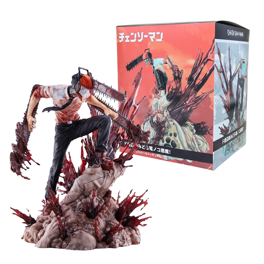 High Quality Original Avatar Bathing In Blood Scene Anime The Chainsaw Man Denji Action Figure