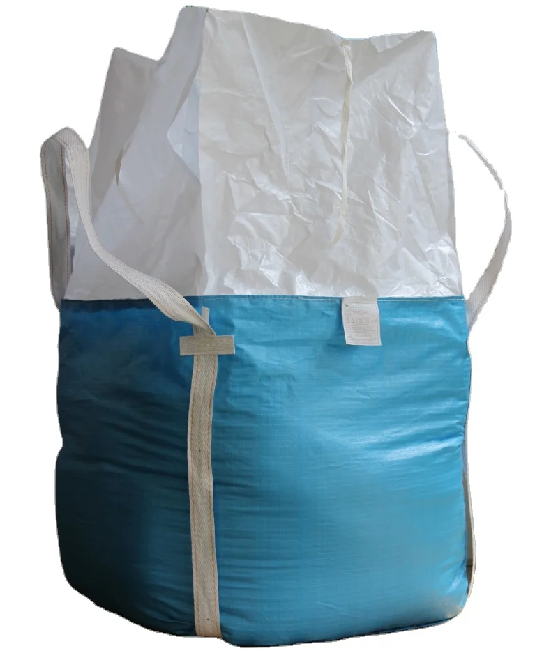 construction bag 2 ton full belted  blue color top skirt bottom flat two loops transportation packing