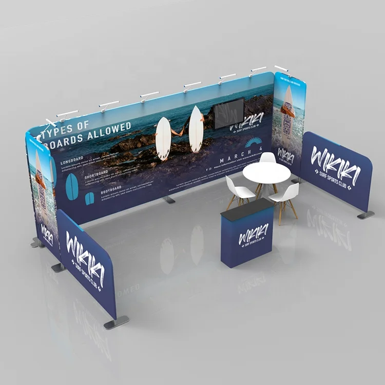 2022 new design portable tension fabric trade show booth display 10x20