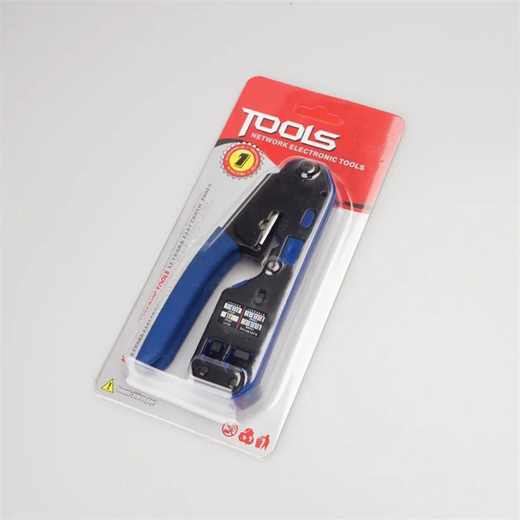 Cable Crimping Tool RJ45 RJ11 RJ12 Pass Through Crimping Tool Used For Ethernet Wire Stripping Cutting