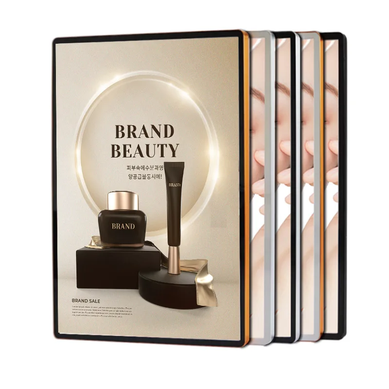 Acrylic wall hung creative aluminum alloy poster magnetic advertising metal picture frame