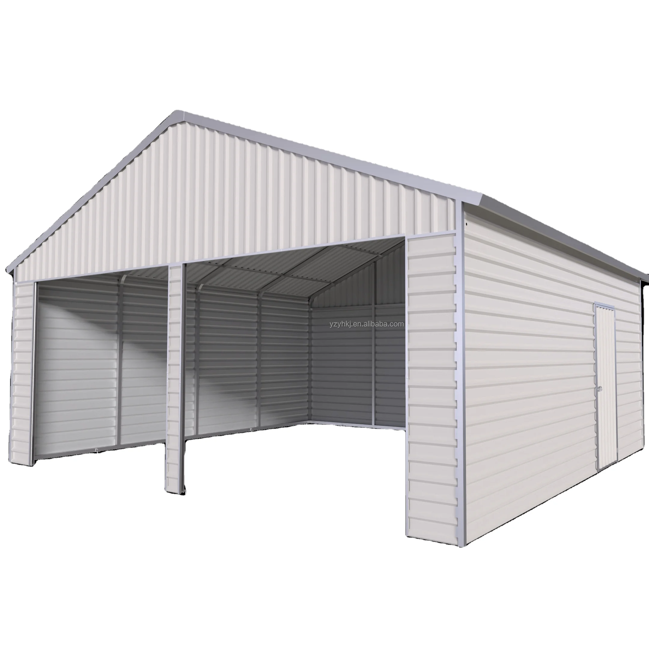 SG2119-H250-2ER/H 21 X 19 ft Waterproof  Metal Garage Easy Assemble Steel Garage Steel Structure  2 Car Garage