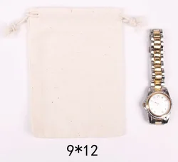 Small Natural Linen Muslin Pouches For Charm Pendants Stones