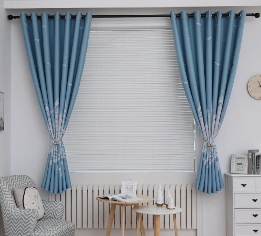 2.1M Width High Grade Skyscraper Shape Drawing Hotel Blackout Curtain Fabric Best Curtain Fabric