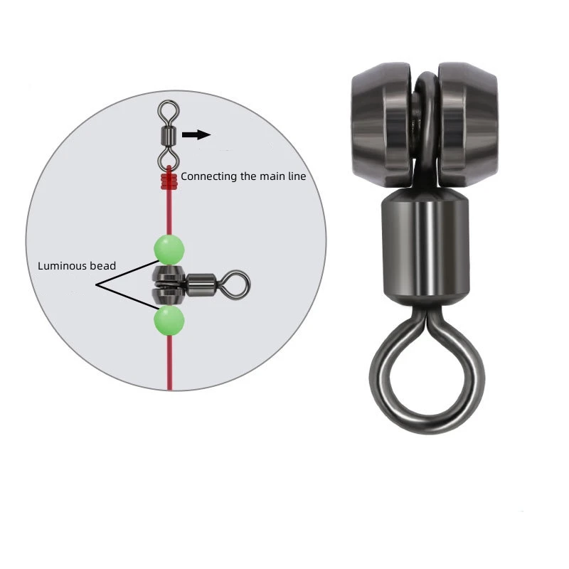 FTK 10pcs/pack Wholesale Fishing Swivel Copper Hammer American style Swivel Fork Fishing Gear Accessories