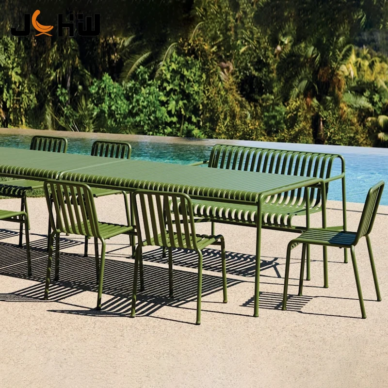 Customizable Color Modern Restaurant Furniture Outdoor Garden Patio Dining Table and Chairs Furniture Set