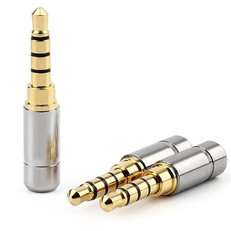 10PCS Mini 3.5mm Brass Plug Audio Jack Earphone Adapter for DIY Headset Earphone