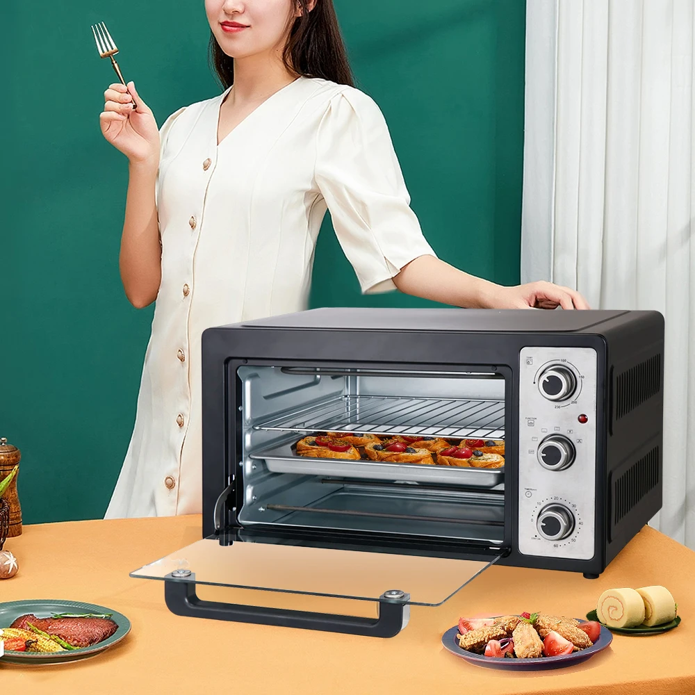 Factory Direct Price 15L 28L 38L Household Electric Toaster Oven With Bake Rotisserie Broil Multiple Functions